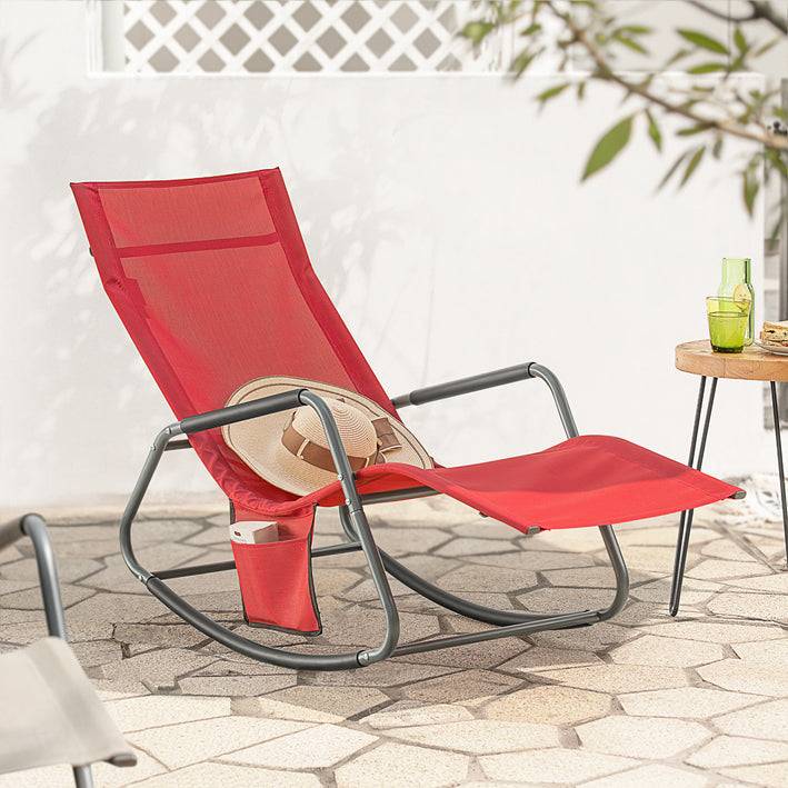 Sobuy SoBuy Gartenliege Sonnenliege Schaukelliege Rot OGS47-R Schlussverkauf