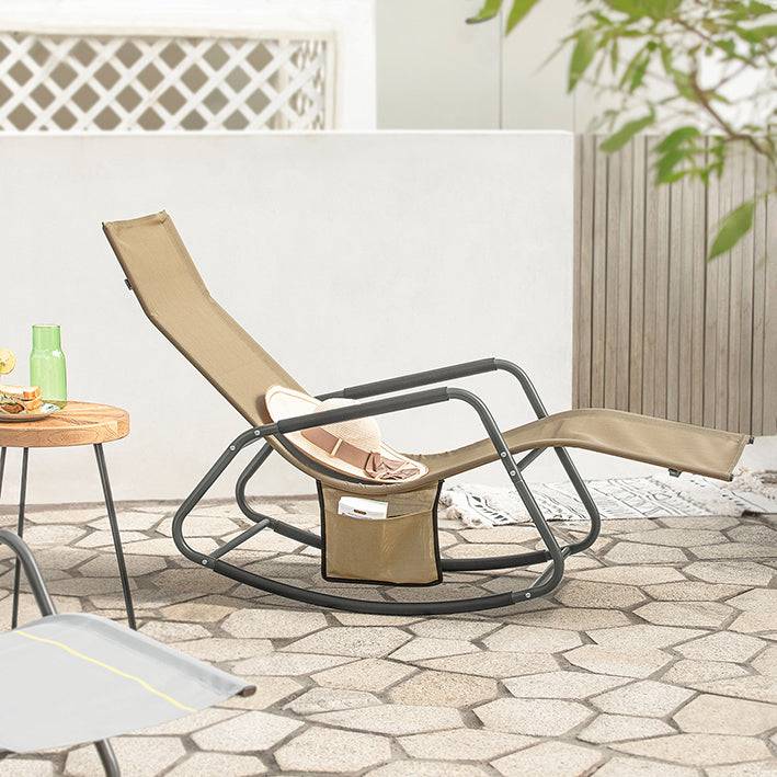 Sobuy SoBuy Gartenliege Sonnenliege Schaukelliege mit Seitentasche OGS47-KA Outlet
