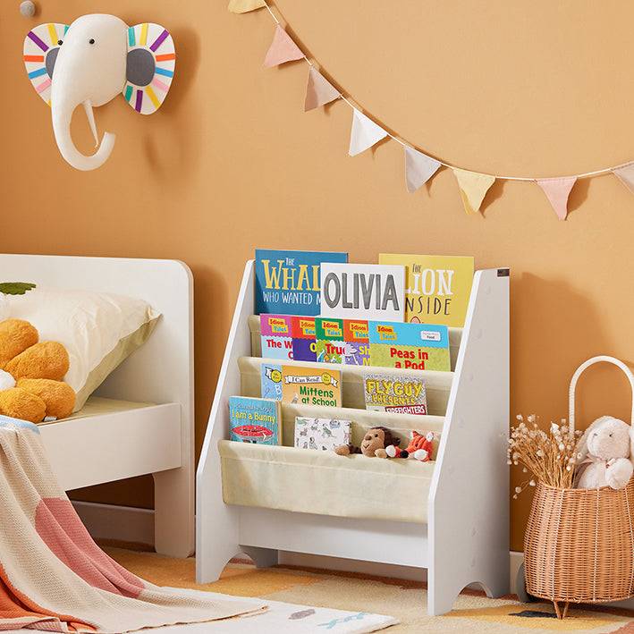 Sobuy SoBuy Kinderbücherregal Hängefächerregal Zeitungsständer FRG225-W Schlussverkauf