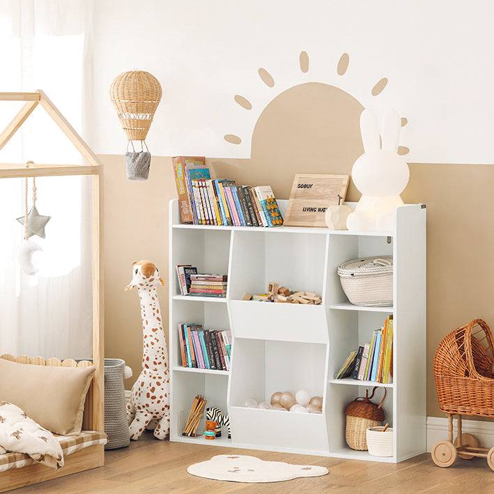 Sobuy SoBuy Kinderbücherregal Spielzeugtruhe Aufbewahrungsregal für Kinder Weiß KMB55-W Hotsell