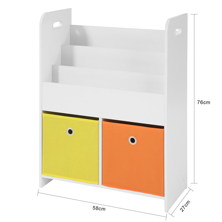 Sobuy SoBuy Kinderbücherregal Spielzeugtruhe Aufbewahrungsregal für Kinder Weiß KMB27-W im Angebot