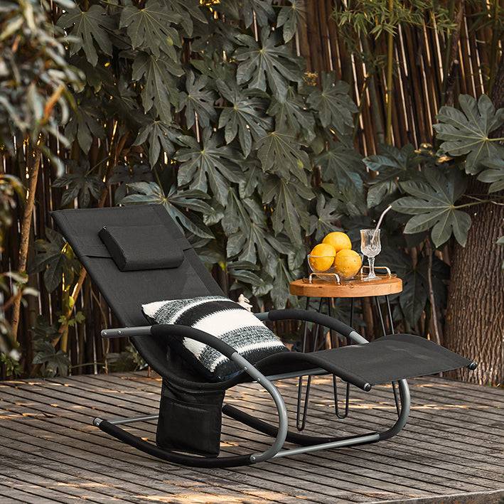 Sobuy B-Ware 2-er Set Gartenliege Sonnenliege mit Tasche Liegestuhl Schwarz OGS28-SCHx2-bwaren Online