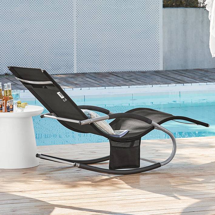 Sobuy B-Ware 2-er Set Gartenliege Sonnenliege mit Tasche Liegestuhl Schwarz OGS28-SCHx2-bwaren Online
