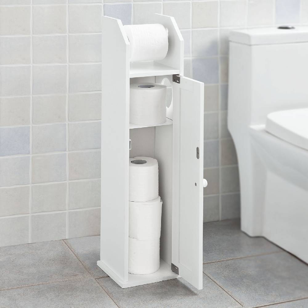 Sobuy SoBuy Toilettenpapierhalter Toilettenpapier Aufbewahrung Badezimmerschrank Weiß FRG135-W Angebote