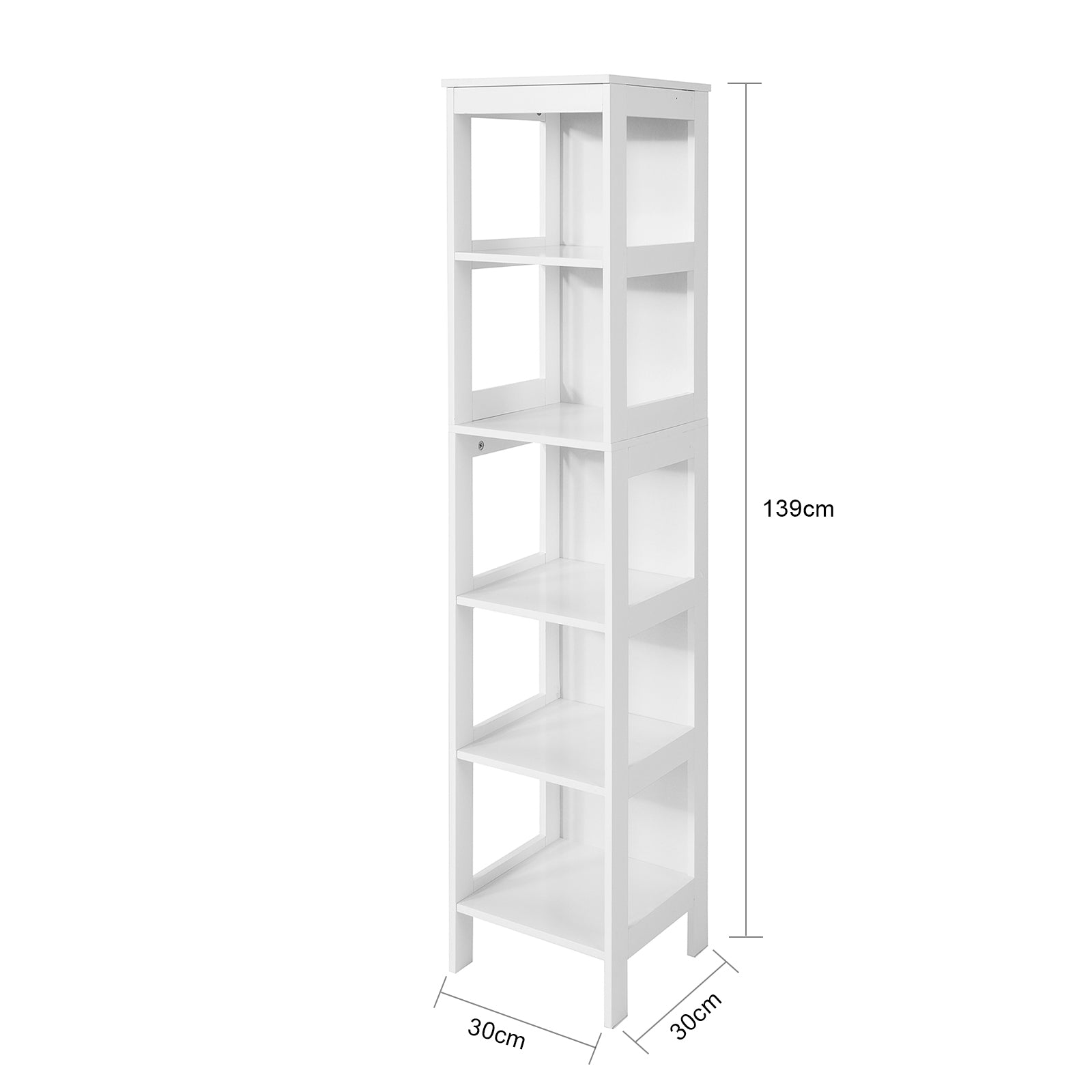 Sobuy SoBuy Badregal mit 5 Ablagen Bad Hochschrank Weiß BZR14-W Hotsell