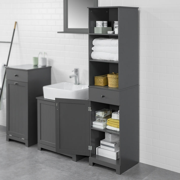 Sobuy SoBuy Bad Hochschrank Badschrank Badregal Dunkelgrau BZR17-DG Online