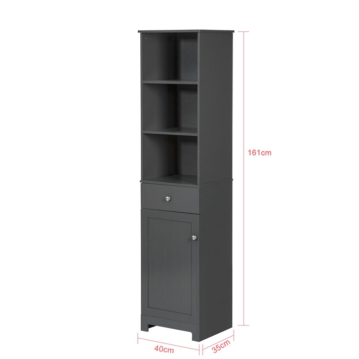 Sobuy SoBuy Bad Hochschrank Badschrank Badregal Dunkelgrau BZR17-DG Online