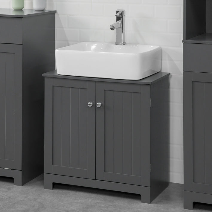 Sobuy SoBuy Waschbeckenunterschrank Badezimmerschrank Dunkelgrau Landhaus BZR18-DG Outlet