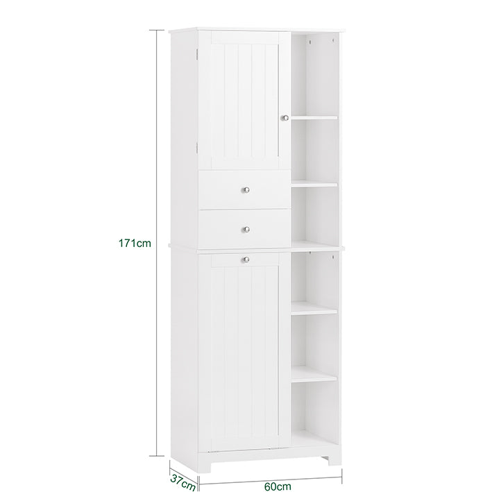 Sobuy SoBuy Hochschrank mit ausklappbarem Wäschesack Badschrank Badregal Weiß BZR104-W Fabrikverkauf