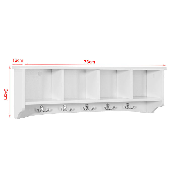 Sobuy SoBuy Wandgarderobe Hängeregal Flurgarderobe Weiß FRG48-L-W Meist gekauft