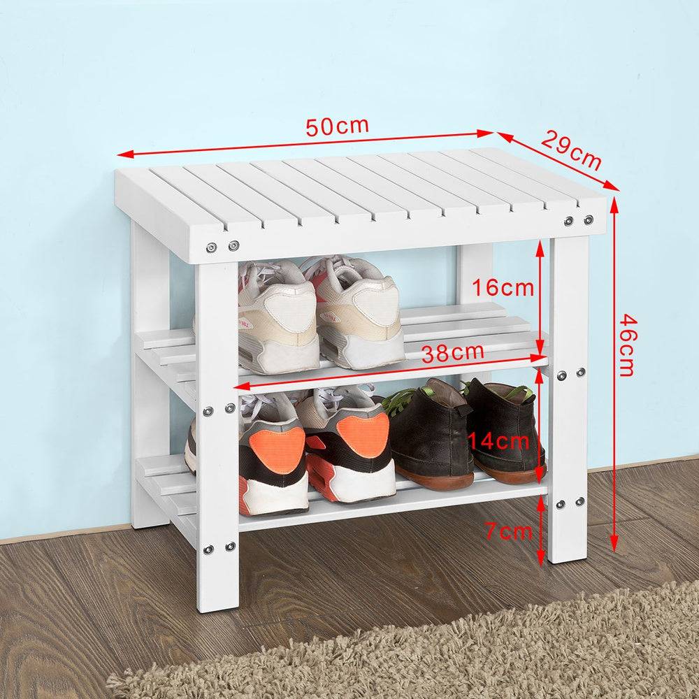 Sobuy SoBuy Schuhregal Sitzbank schmal Breit 50cm Weiß FSR02-K-W Online