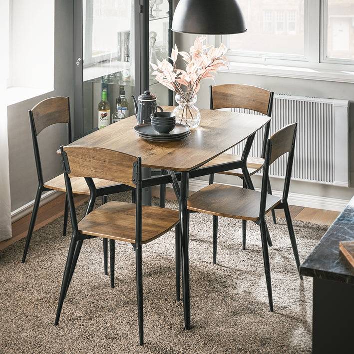 Sobuy SoBuy 5-teilig Esstisch mit 4 Stühlen Bistrotisch Sitzgruppe Küchentisch Vintgae Braun OGT49-F Hotsell