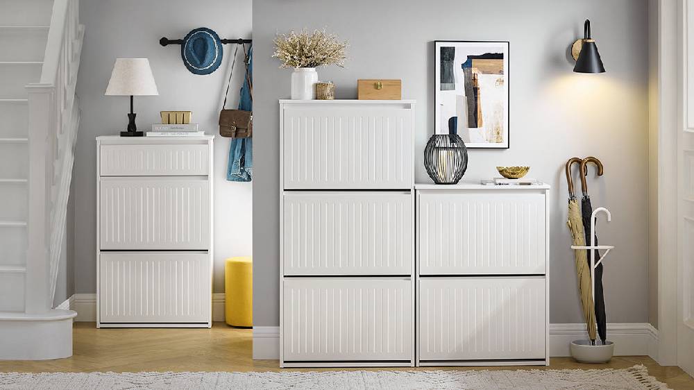 Sobuy SoBuy Schuhkipper mit 3 Klappen Schuhschrank Schuhregal Weiß FSR165-H-W Blitzverkäufe