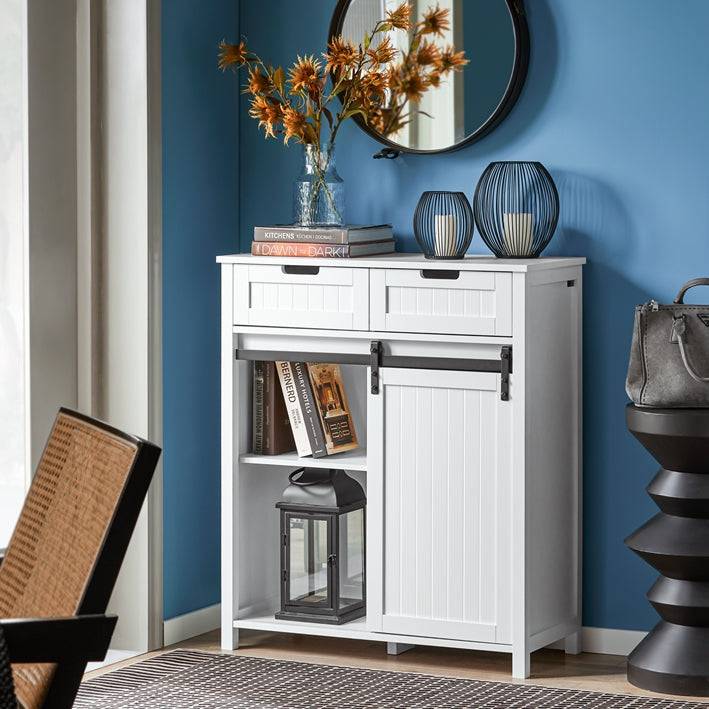 Sobuy SoBuy Küchenschrank Sideboard mit Schiebetür Kommode Buffet Weiß FSB74-K-W Hotsell