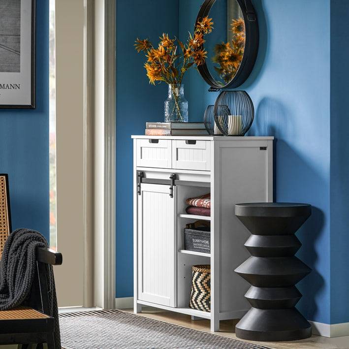 Sobuy SoBuy Küchenschrank Sideboard mit Schiebetür Kommode Buffet Weiß FSB74-K-W Hotsell