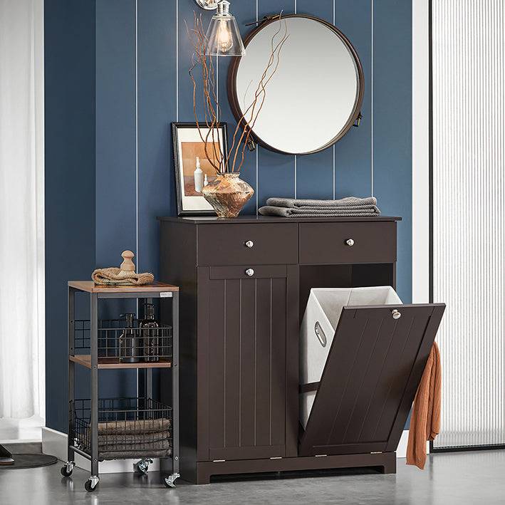 Sobuy SoBuy Wäscheschrank mit 2 Wäschesäcke Wäschesammler Wäschekorb Braun BZR33-BR im Angebot