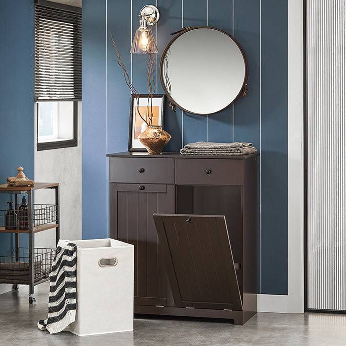 Sobuy SoBuy Wäscheschrank mit 2 Wäschesäcke Wäschesammler Wäschekorb Braun BZR33-BR im Angebot