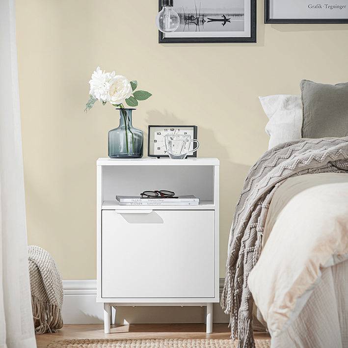 Sobuy SoBuy Nachttisch mit 1 Tür Nachtschrank Beistelltisch Sofatisch Telefontisch Weiß FBT124-W Outlet