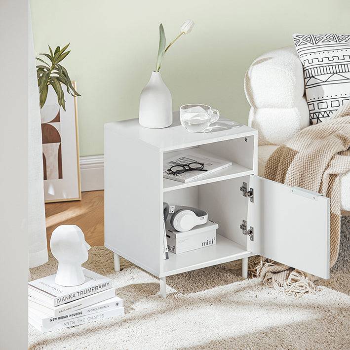 Sobuy SoBuy Nachttisch mit 1 Tür Nachtschrank Beistelltisch Sofatisch Telefontisch Weiß FBT124-W Outlet