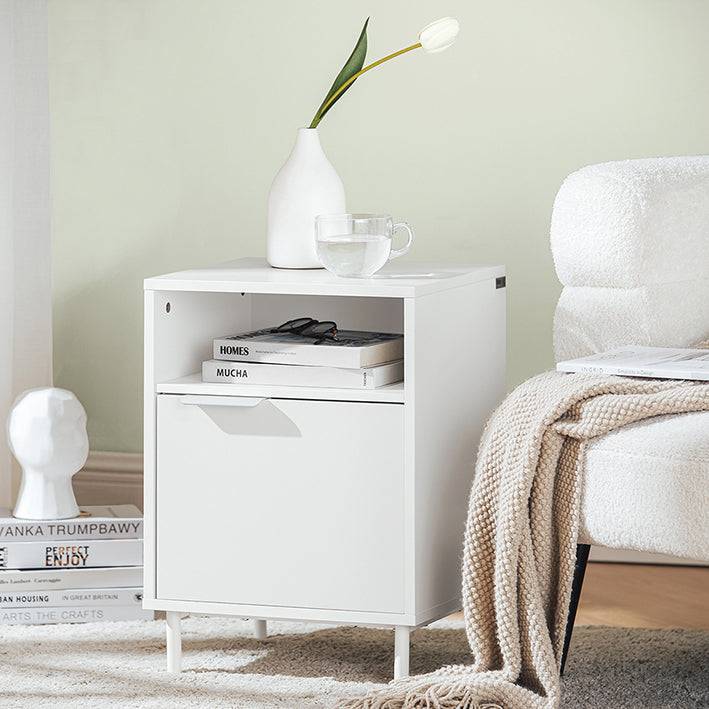 Sobuy SoBuy Nachttisch mit 1 Tür Nachtschrank Beistelltisch Sofatisch Telefontisch Weiß FBT124-W Outlet