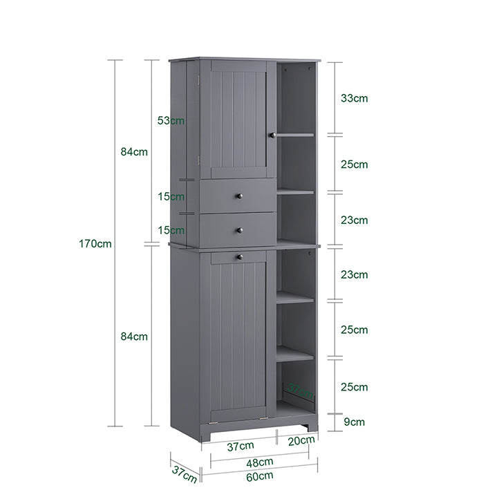 Sobuy SoBuy Hochschrank mit Wäschesack Badschrank Wäscheschrank Badregal Dunkelgrau BZR104-DG Meist gekauft