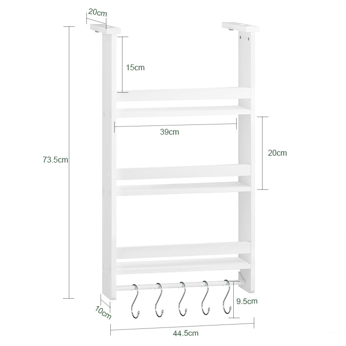 Sobuy SoBuy Küchenregal Weiß Gewürzregal mit 3 Ablagen Hängeregal für Kühlschrank FRG150-W Outlet