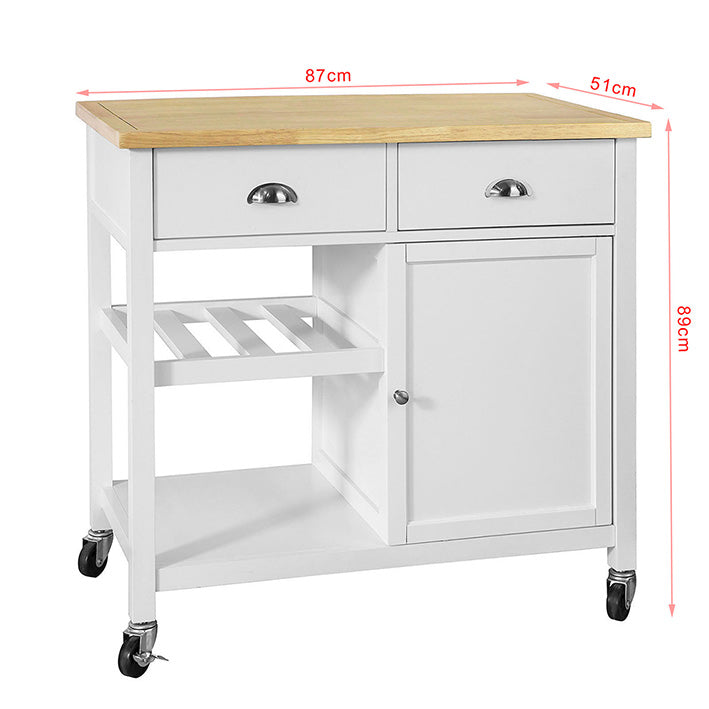 Sobuy SoBuy Küchenschrank Weiß Küchenwagen mit Schubladen Servierwagen Holz FKW62-WN Hotsell