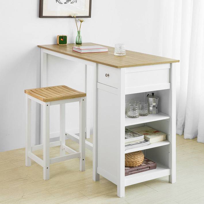 Sobuy SoBuy Bartisch Kücheninsel Küchentisch weiß-Natur FWT64-WN Günstiger Verkauf