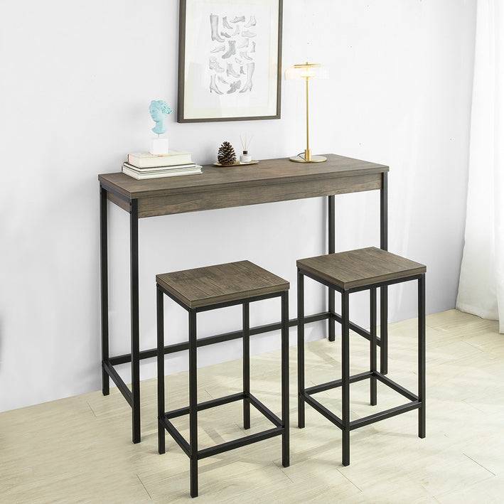 Sobuy SoBuy Bartisch mit 2 Hockern Bartisch set 3-teilig OGT30-N Fabrikverkauf
