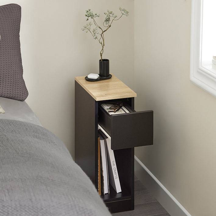 Sobuy SoBuy Nachttisch mit Schublade Couchtisch Sofatisch Beistelltisch Schwarz FBT111-SCH Outlet