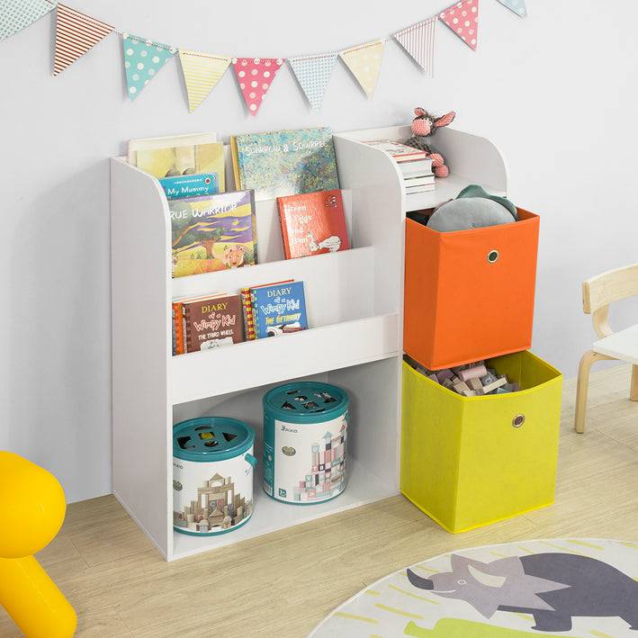 Sobuy SoBuy Kinderbücherregal Spielzeugtruhe Aufbewahrungsregal für Kinder Weiß KMB37-W Verkauf