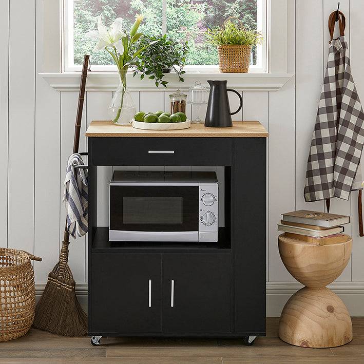 Sobuy SoBuy Küchenwagen Sideboard Servierwagen Kücheninsel FKW113-SCH