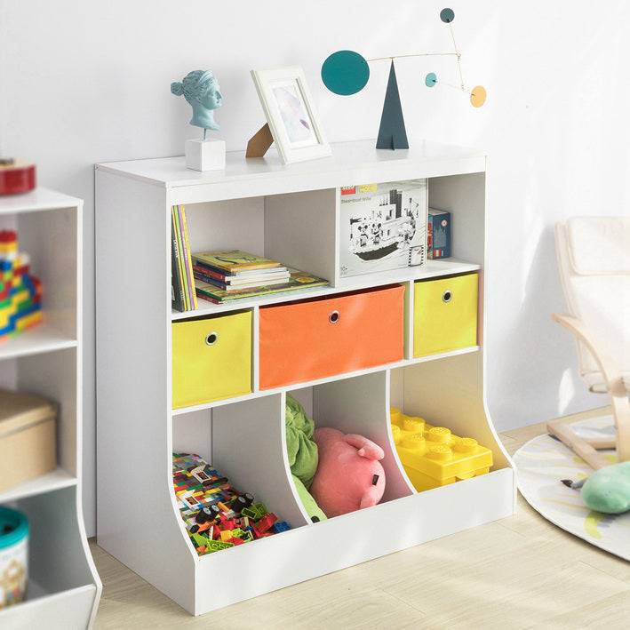 Sobuy SoBuy Kinderbücherregal Spielzeugtruhe Aufbewahrungsregal für Kinder Weiß KMB26-W im Angebot