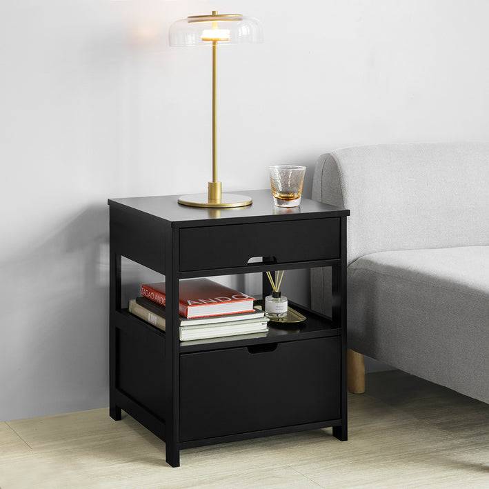 Sobuy SoBuy Nachttisch Nachtschrank Beistelltisch Schwarz FRG258-SCH Schlussverkauf