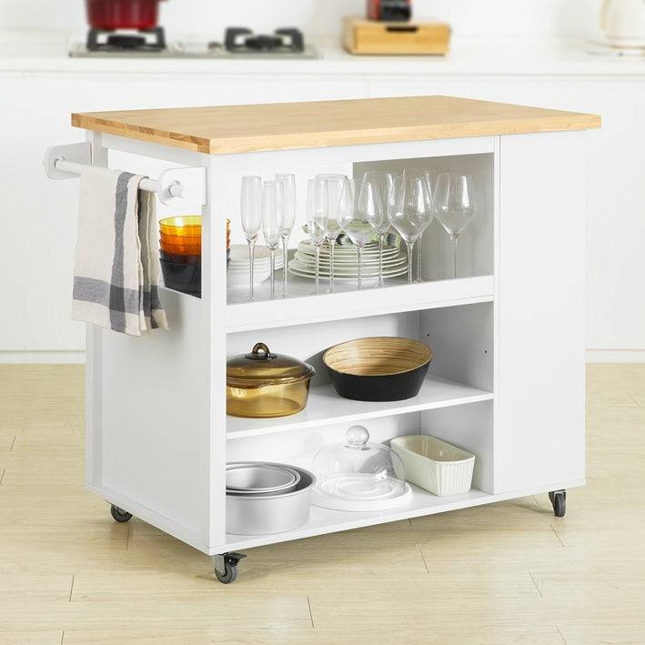 Sobuy SoBuy Desig Kücheninsel Küchenwagen Küchenschrank Sideboard auf Rollen FKW97-WN Meist gekauft