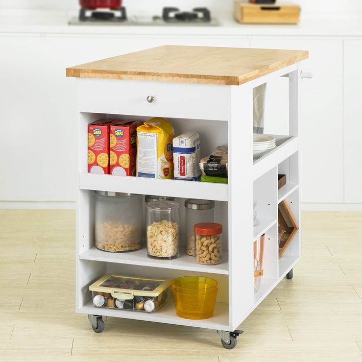 Sobuy SoBuy Desig Kücheninsel Küchenwagen Küchenschrank Sideboard auf Rollen FKW97-WN Meist gekauft