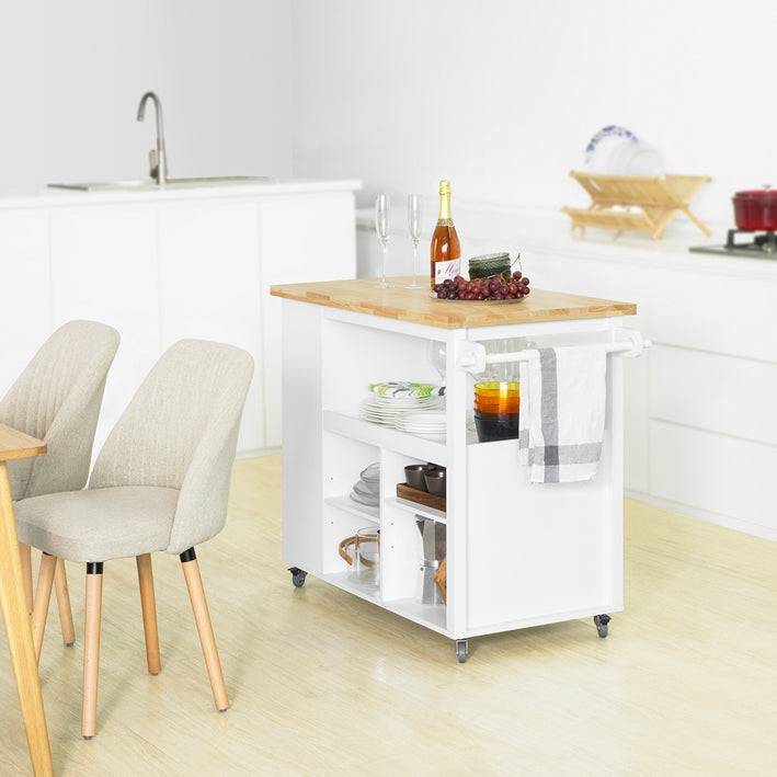 Sobuy SoBuy Desig Kücheninsel Küchenwagen Küchenschrank Sideboard auf Rollen FKW97-WN Meist gekauft