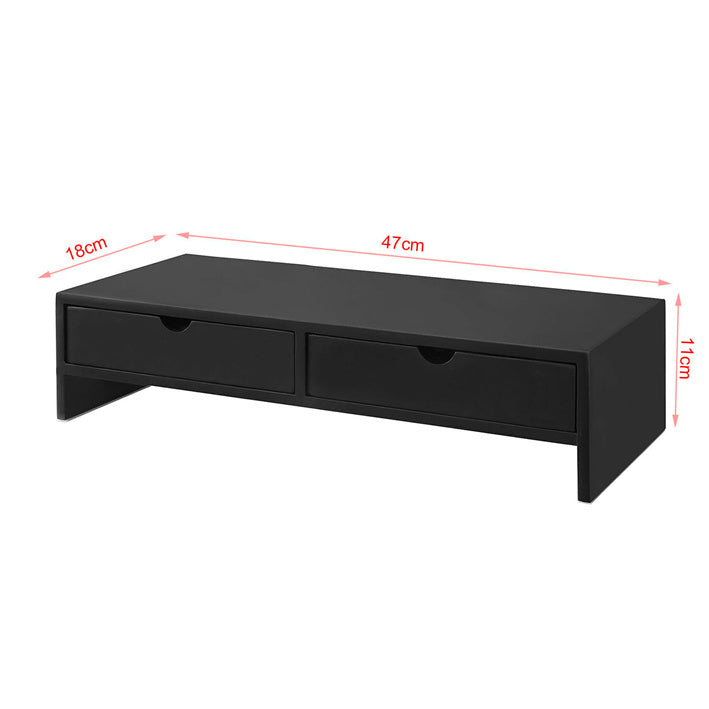 Sobuy B-Ware Monitorerhöhung Monitorständer mit Schubladen Schwarz BBF02-SCH-bwaren im Angebot