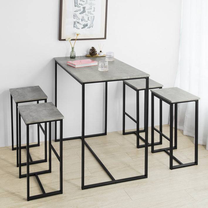 Sobuy SoBuy Bartisch mit 4 Hockern Bartisch set Stehtisch 5-teilig grau OGT15-HG Meist gekauft