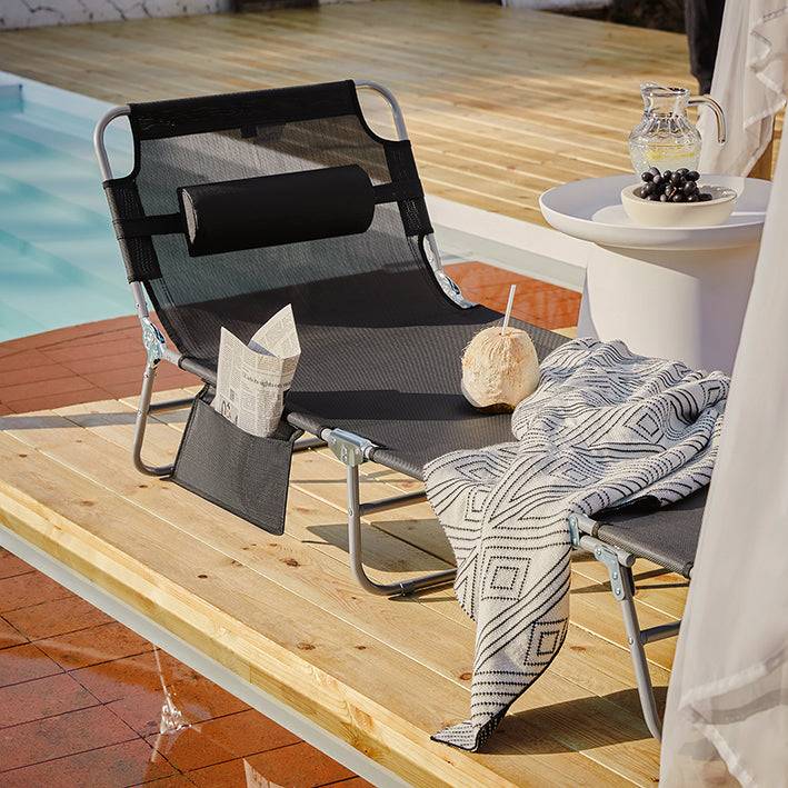 Sobuy SoBuy Strandliege Gartenliege Sonnenliege klappbar Schwarz OGS35-SCH Verkauf