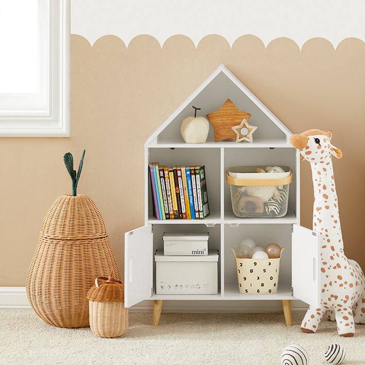 Sobuy SoBuy Kinderbücherregal Spielzeugregal Aufbewahrungsregal für Kinder KMB58-W Online