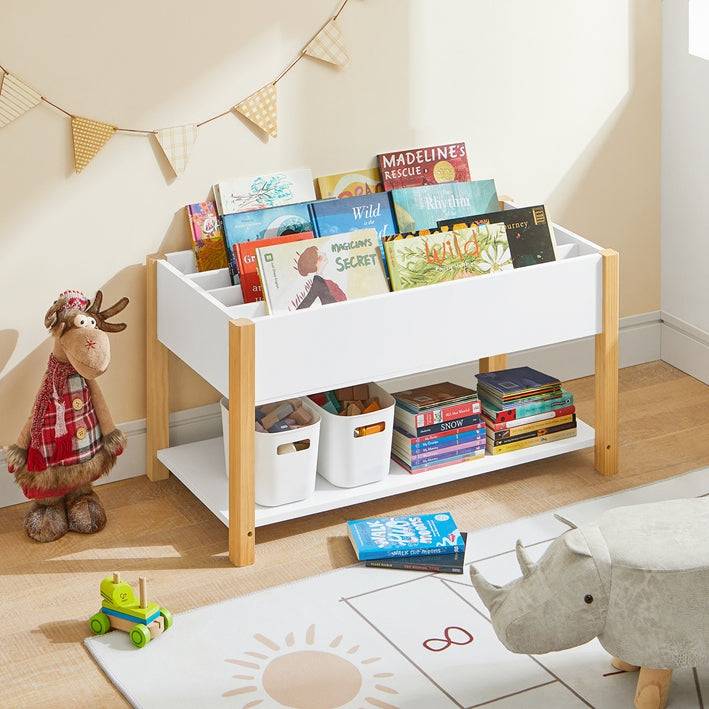 Sobuy SoBuy Kinderbücherregal Spielzeugregal Aufbewahrungsregal für Kinder KMB35-W Auslauf