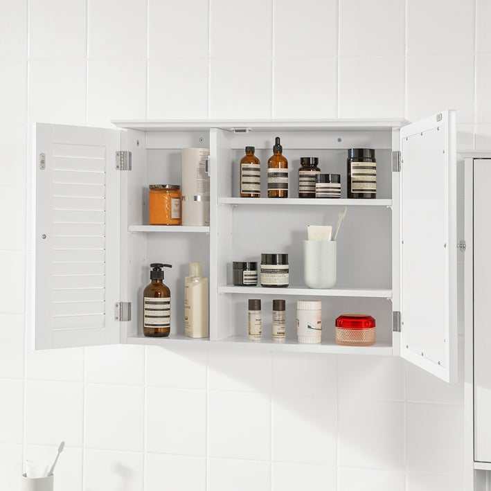 Sobuy SoBuy Spiegelschrank Hängeschrank mit Spiegeltür Badschrank Weiß BZR55-W Auslauf
