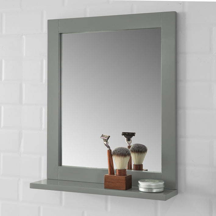 Sobuy SoBuy Badspiegel mit Ablage Wandspiegel Spiegel stahlgrau FRG129-SG im Angebot
