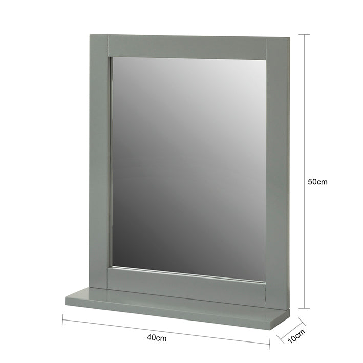 Sobuy SoBuy Badspiegel mit Ablage Wandspiegel Spiegel stahlgrau FRG129-SG im Angebot