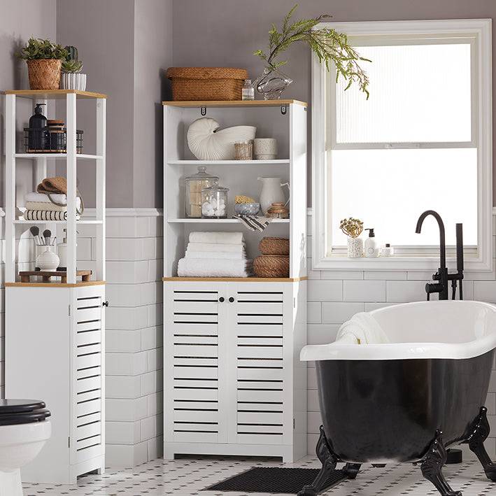 Sobuy SoBuy Badezimmer Hochschrank Badschrank Weiß Badezimmermöbel BZR44-W Meist gekauft