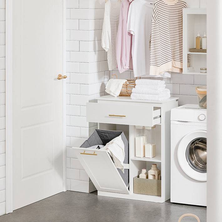 Sobuy SoBuy Wäscheschrank Wäschesammler Badschrank Weiß BZR66-W Letzte 3 Tage