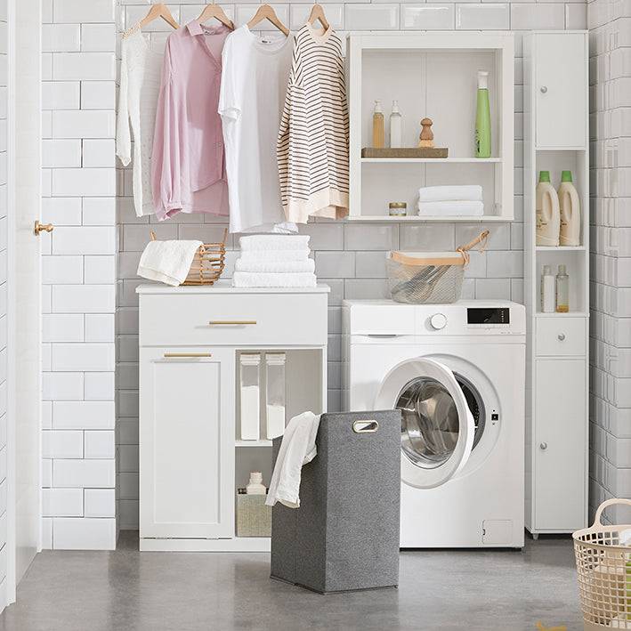 Sobuy SoBuy Wäscheschrank Wäschesammler Badschrank Weiß BZR66-W Letzte 3 Tage