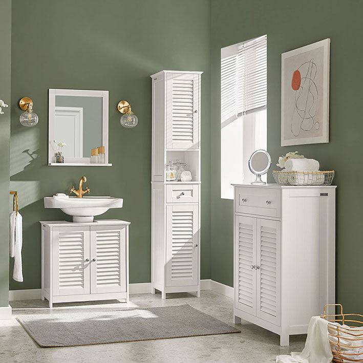 Sobuy SoBuy Badkommode Badzimmerschrank Flurschrank Weiß BZR13-W Blitzverkäufe
