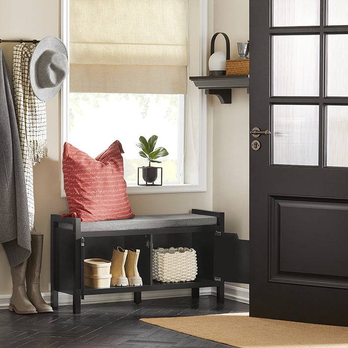Sobuy SoBuy Sitzkommode Sitzbank mit Sitzfläche Schuhtruhe Schwarz FSR63-SCH Online